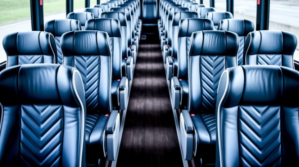 elk grove 54 passenger charter bus inside