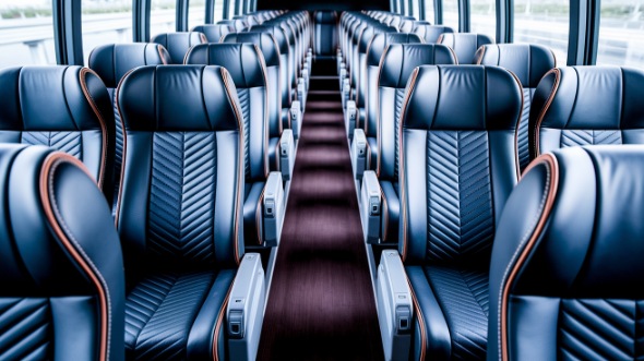 elk grove 55 passenger charter bus inside